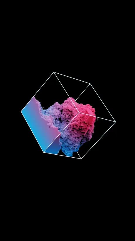 Bold Box. Neon wallpaper