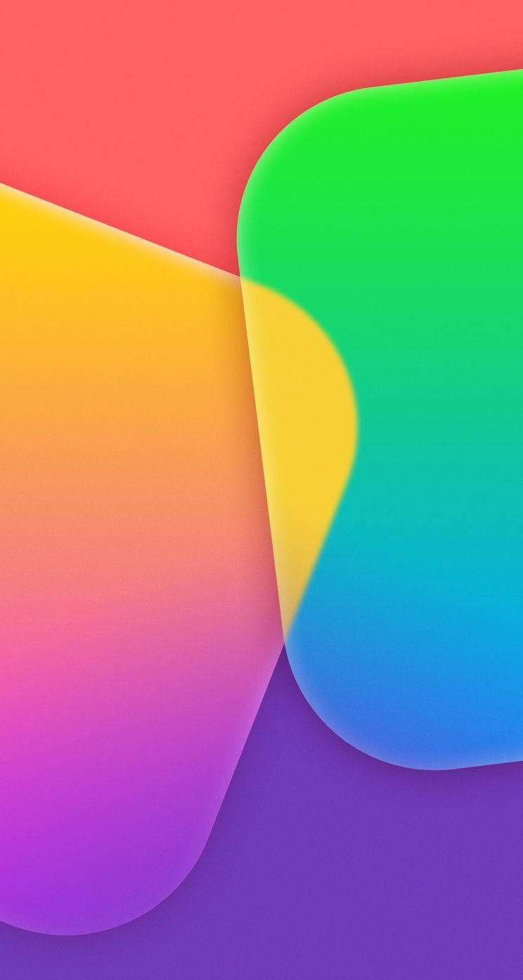Yellow And Green Box iOS 7 Wallpaper