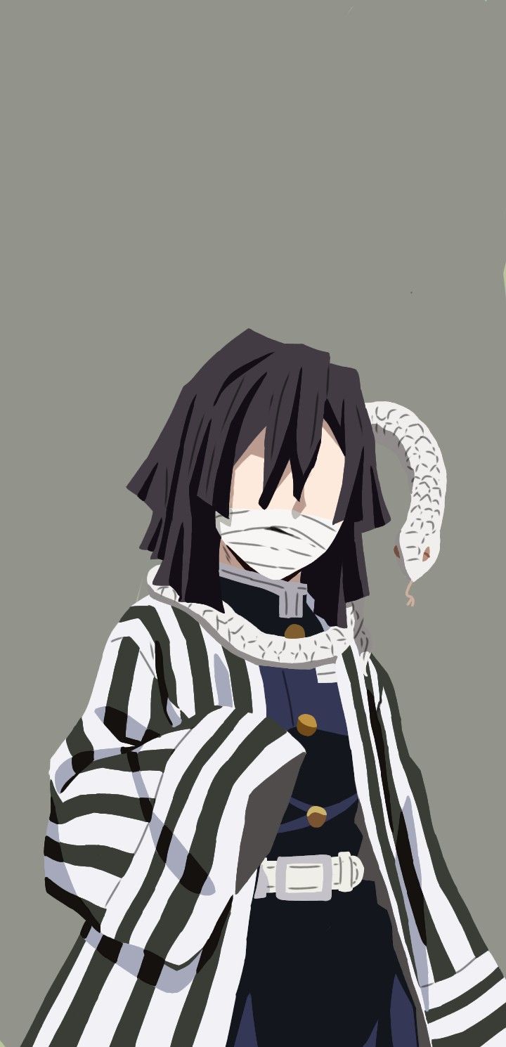 Obanai Iguro Minimalist Wallpaper