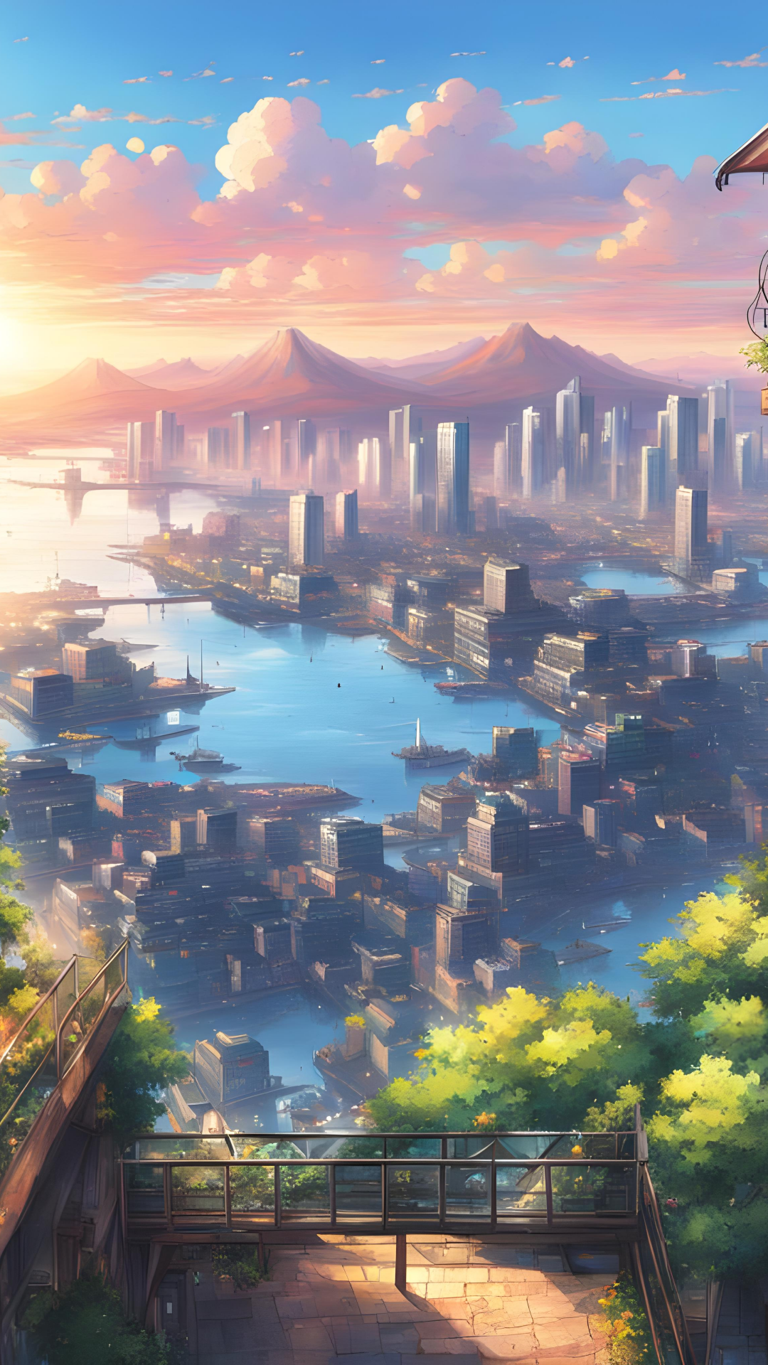 Anime Landscape Phone Wallpaper by 特務