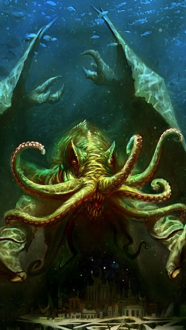 Fantasy Cthulhu Phone Wallpaper