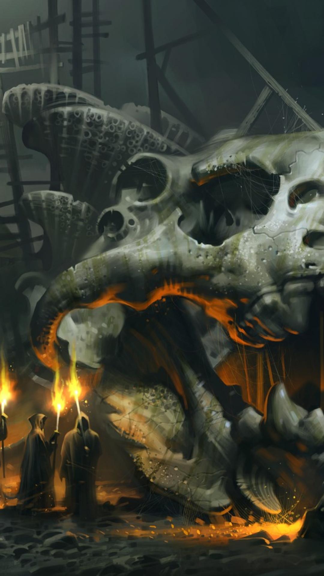 hp lovecraft wallpaper, demon, cg artwork