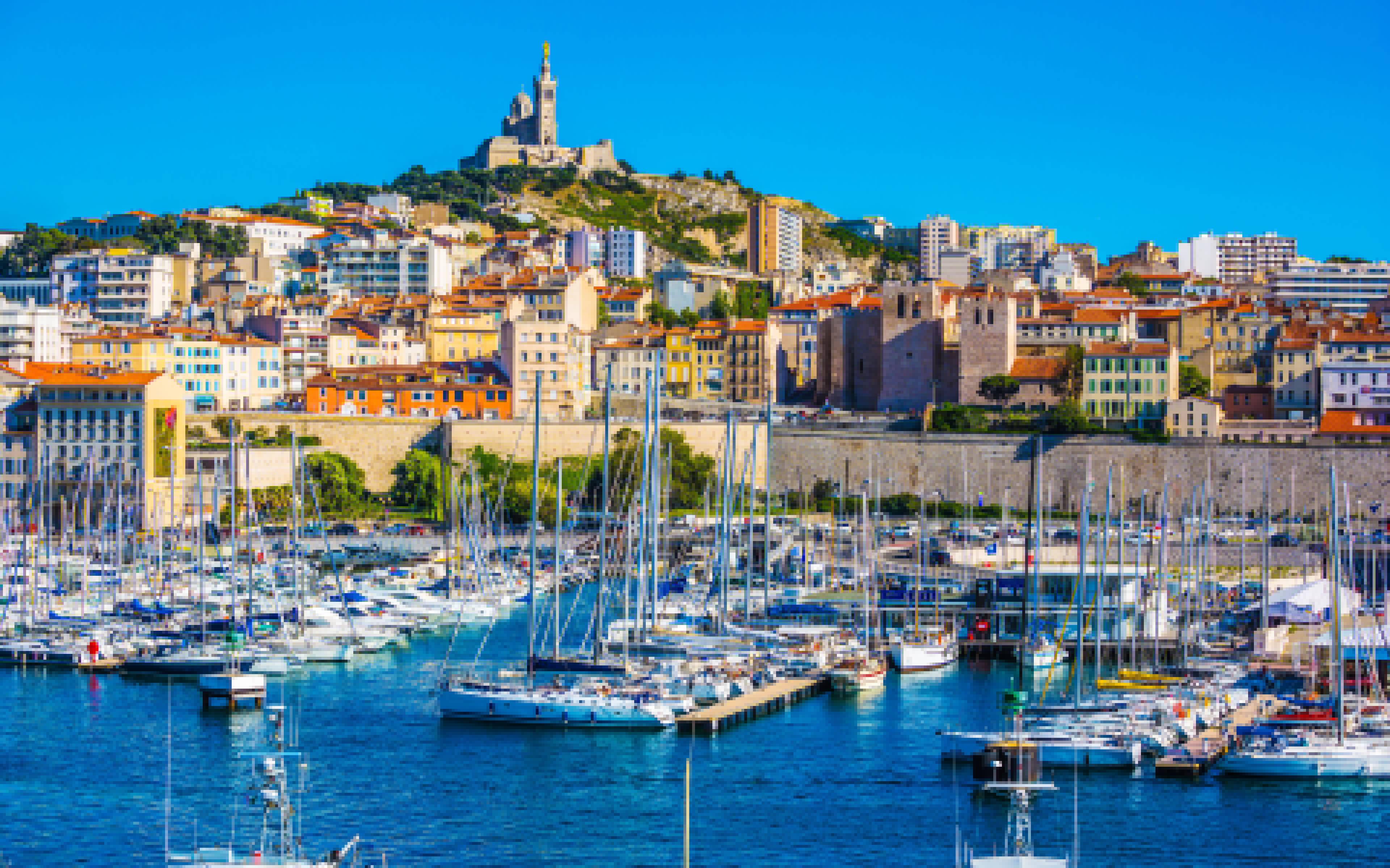 wallpaper 4k, Marseille, harbor