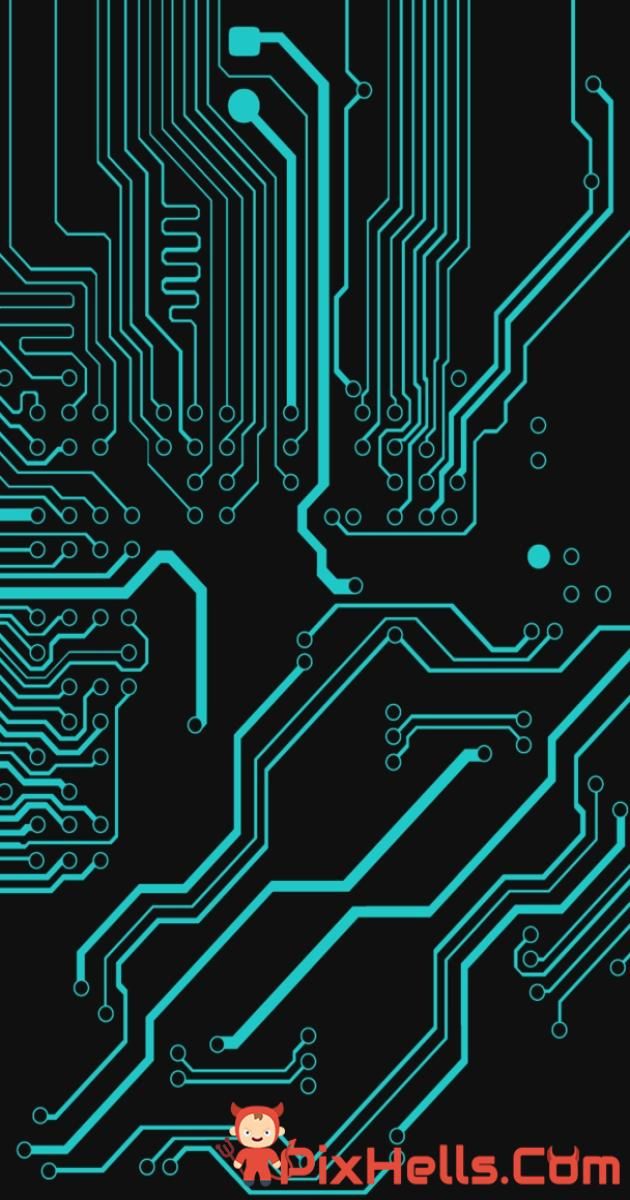 Circuit Board Digital iPhone Wallpaper