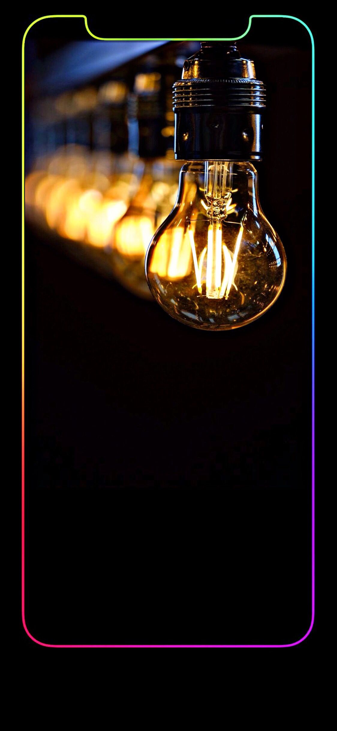 iPhoneX #LightBulb #iphonexwallpaper