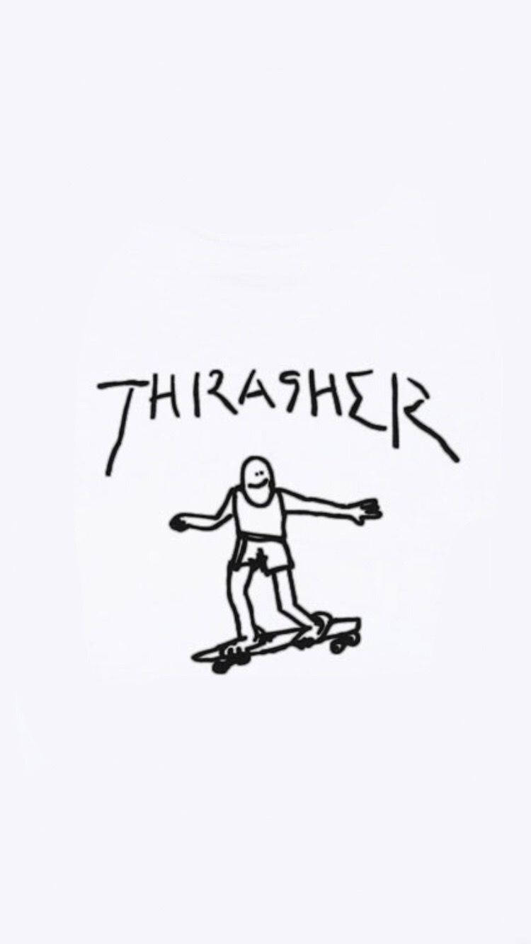 Download White Thrasher Skateboard