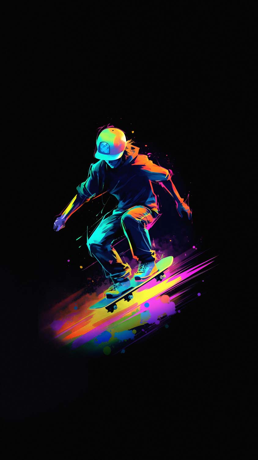 Amoled Skate boarding iPhone Wallpaper