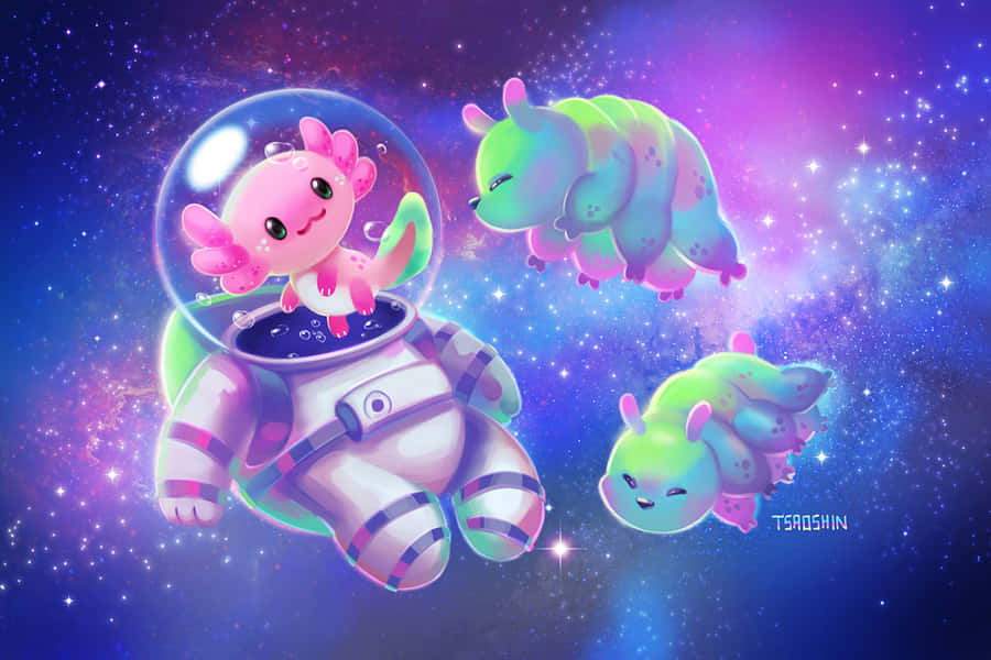 Cute Axolotl Wallpaper