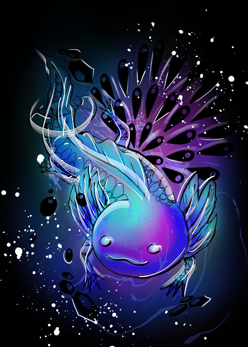 AXOLOTL' Poster, picture, metal print