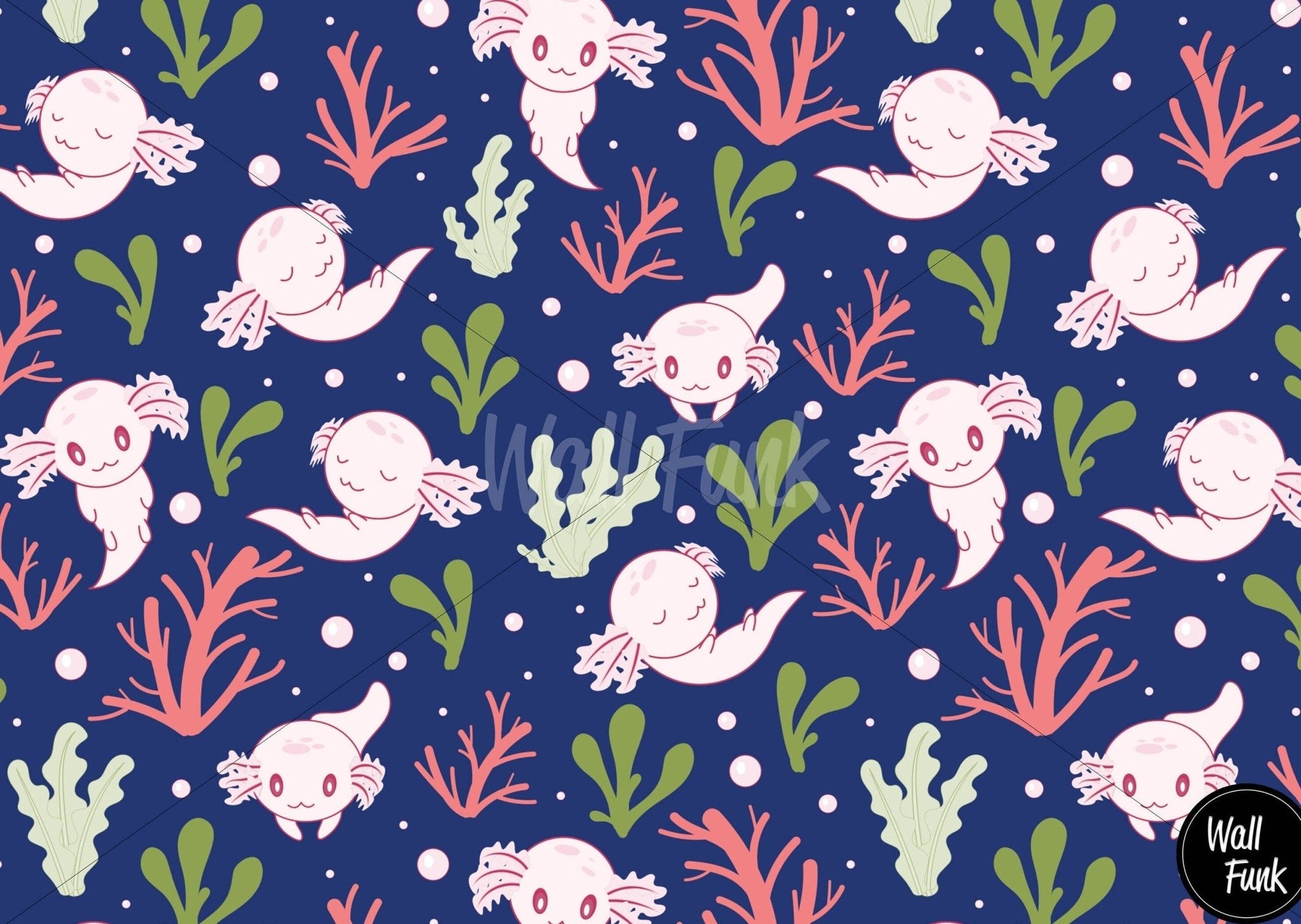 Cute Axolotl Under The Sea Wallpaper