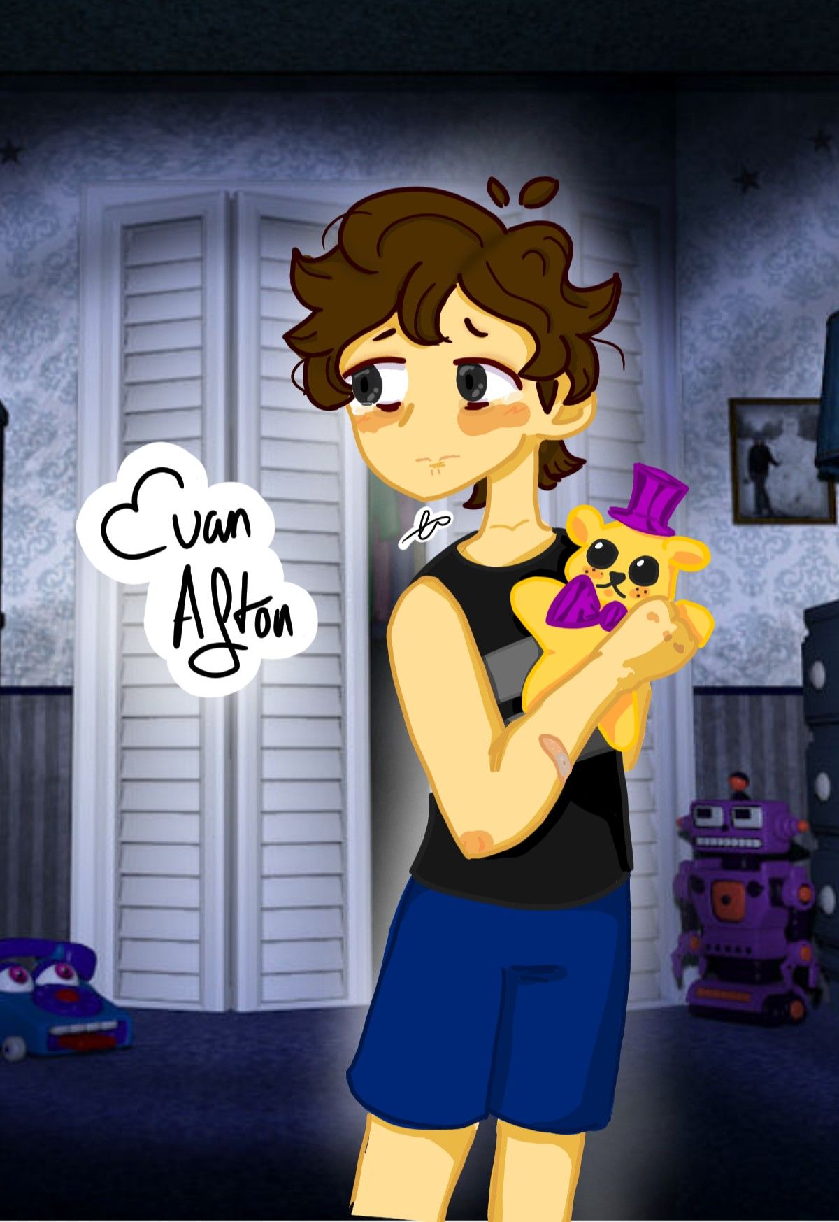 Evan Afton fanart ♡. Afton, Fnaf, Fan art