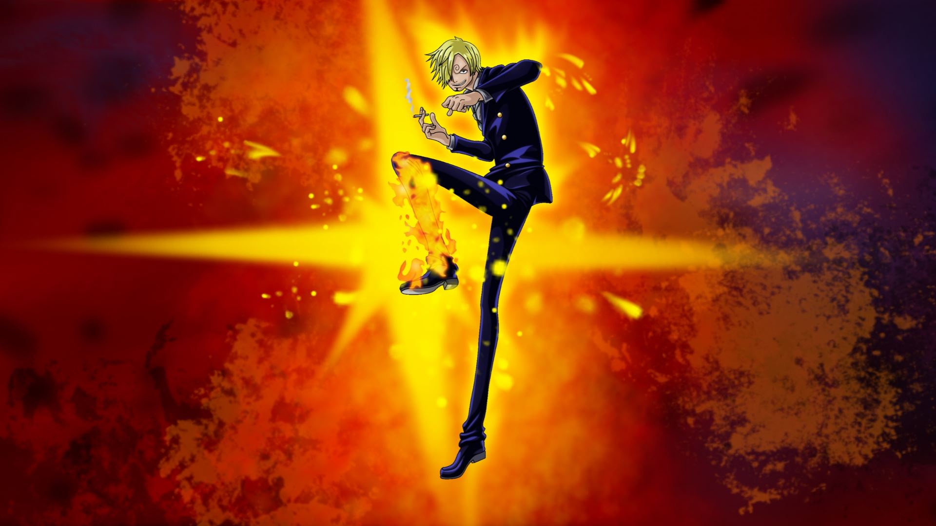 One Piece Sanji Triple Monitor