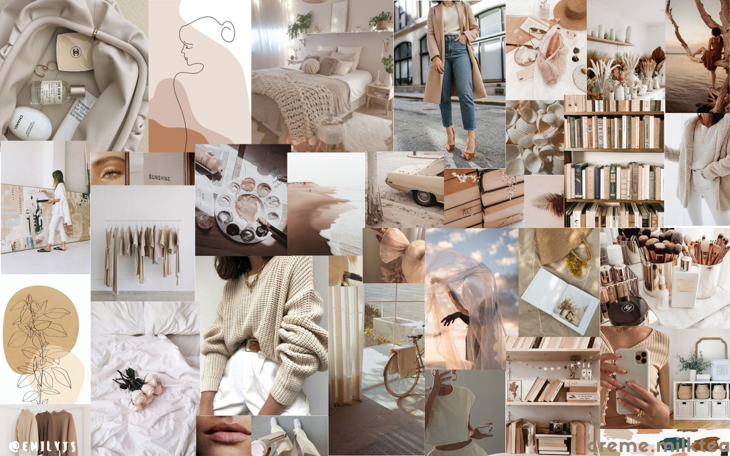 Aesthetic desktop wallpaper, Cute