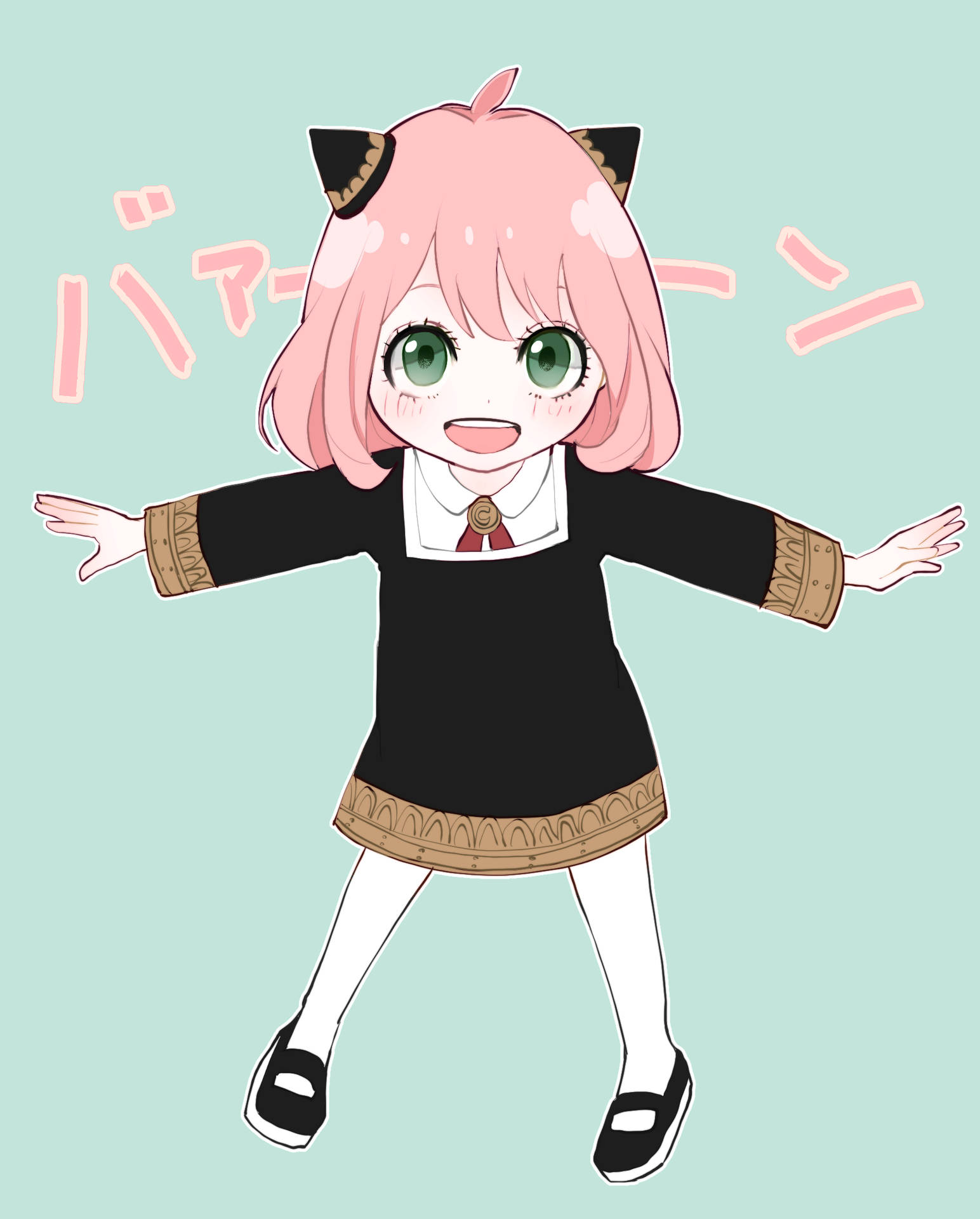 Download Cute Anya Forger, star character from Spy X Family anime series Wallpaper