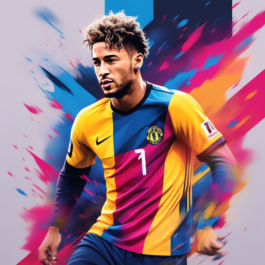 Neymar with pink football shirt
