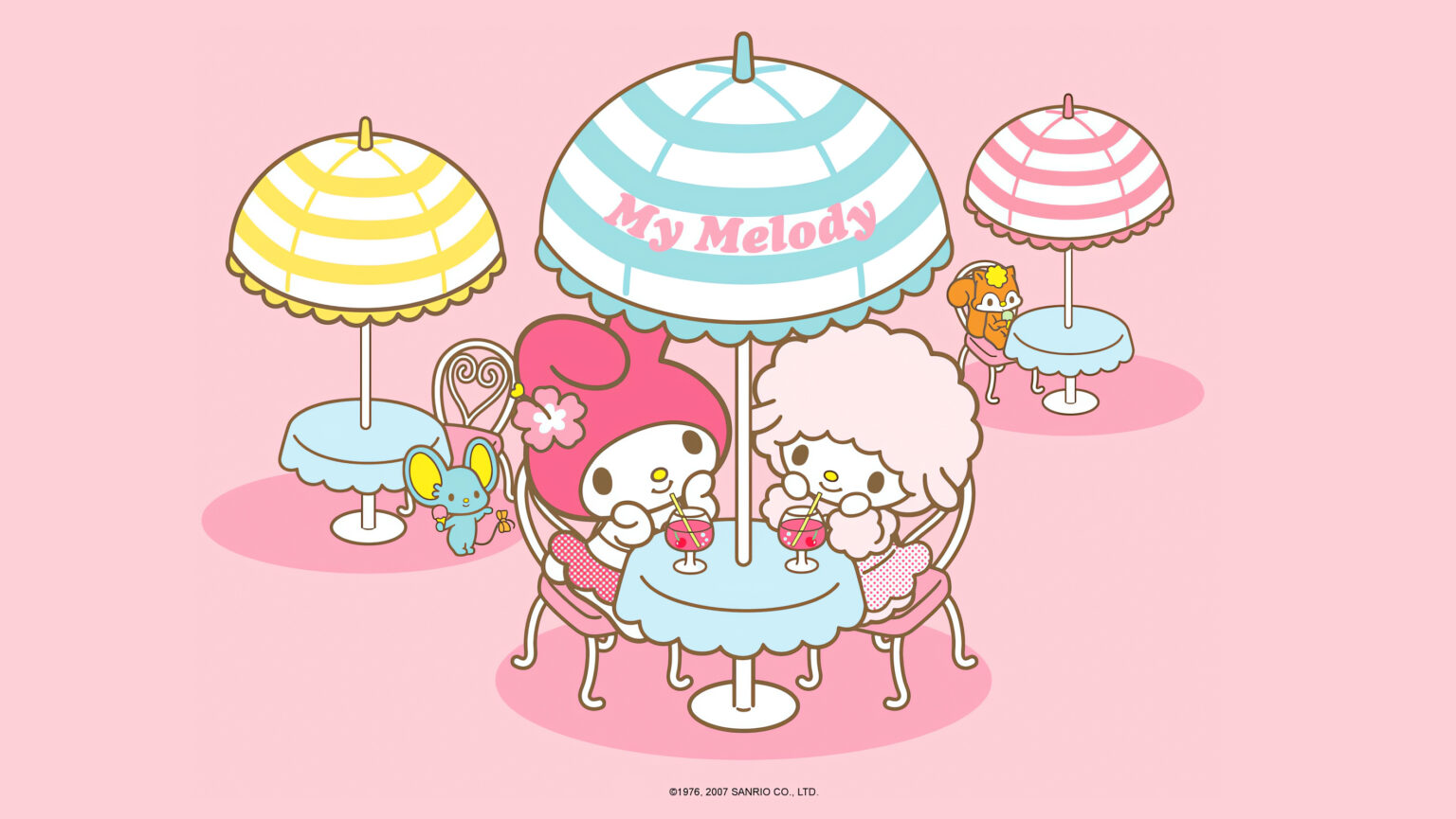 Cute Retro My Melody Pink Cafe