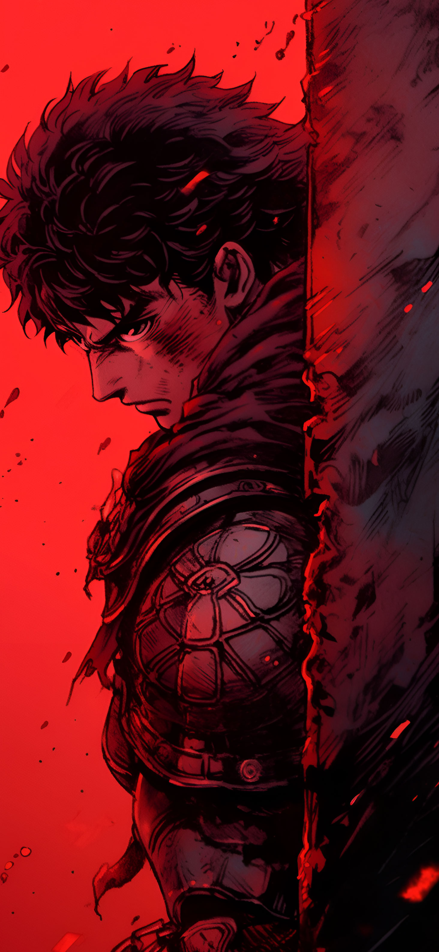 Berserk Guts Red Aesthetic Wallpaper