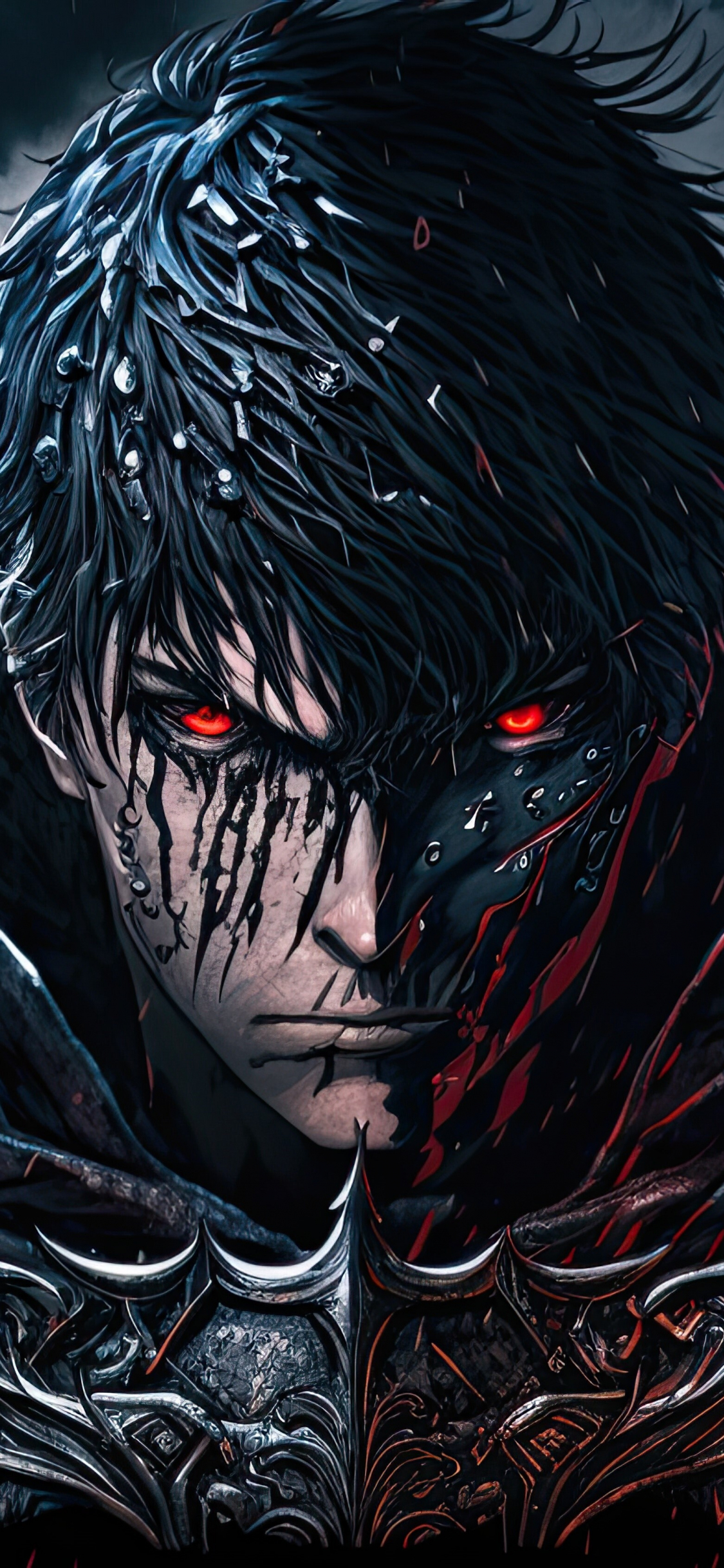 Download wallpaper 1125x2436 angry gut