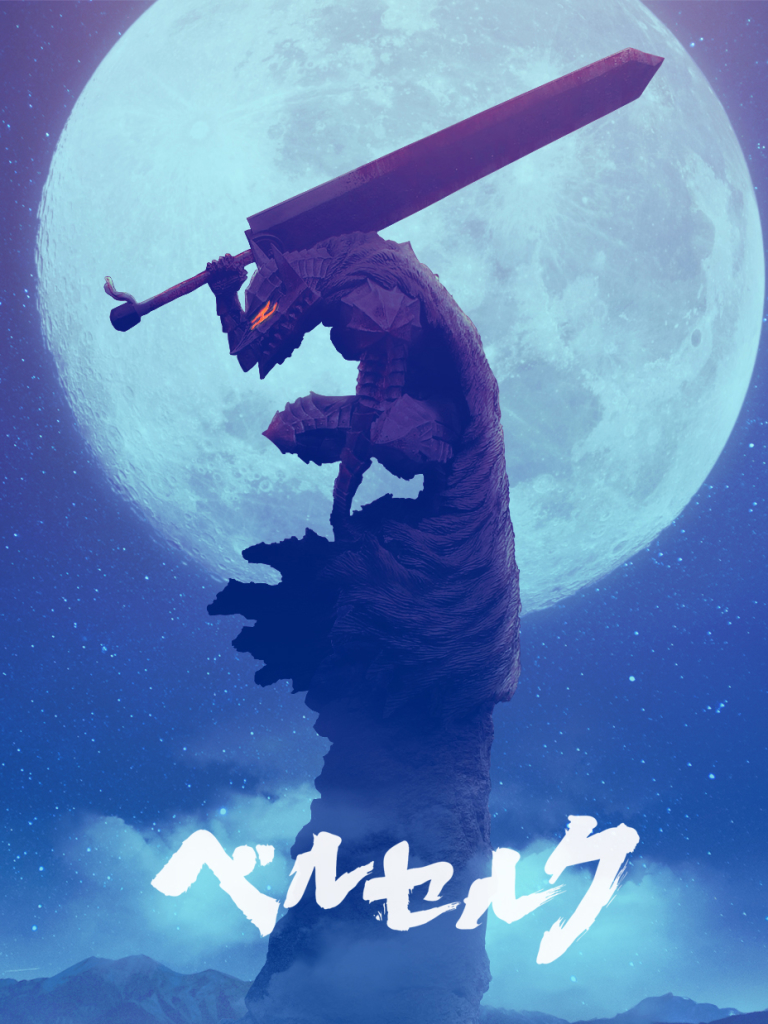 Mobile wallpaper: Anime, Moon, Warrior