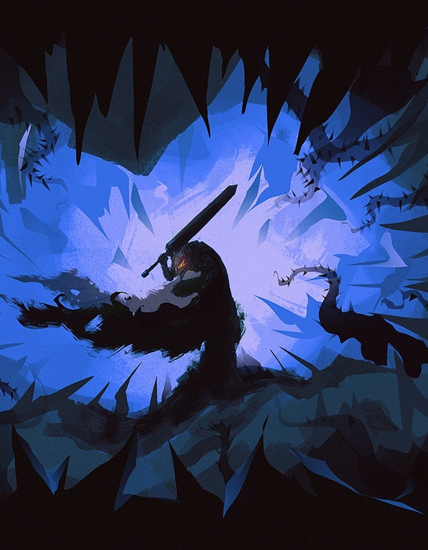 Download wallpaper 840x1336 berserk