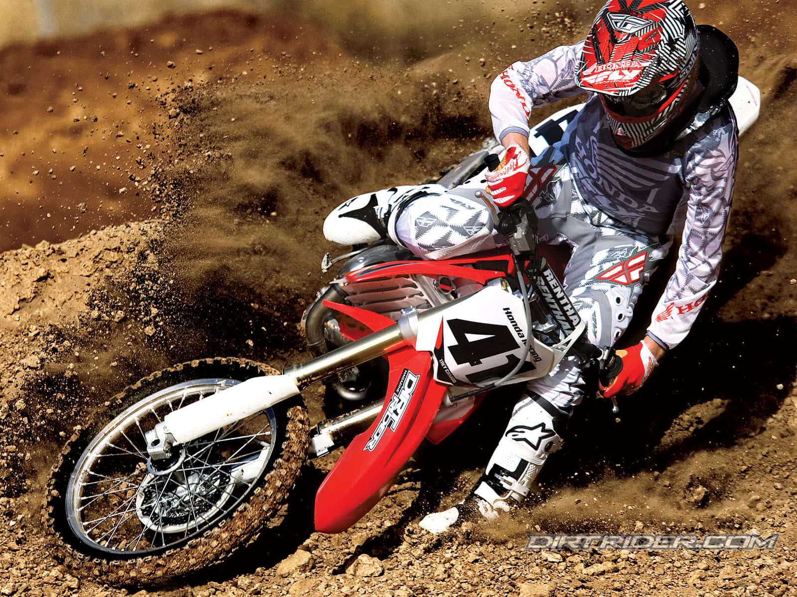 Trails with Honda Dirt Bike Wallpaper