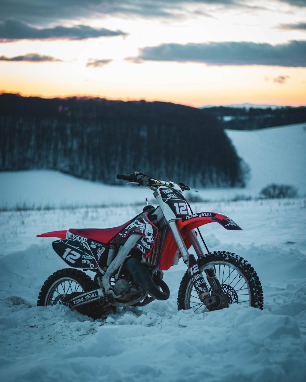 Red and black motocross dirt bike