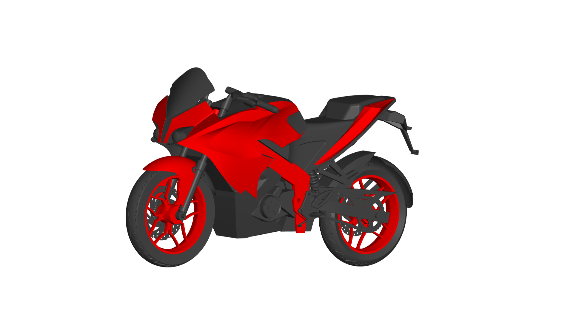 3D file Bajaj Pulsar RS200 Bike