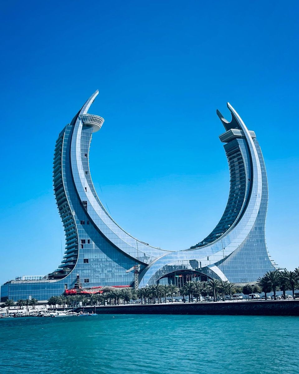 Moon tower Lusail city. Far away