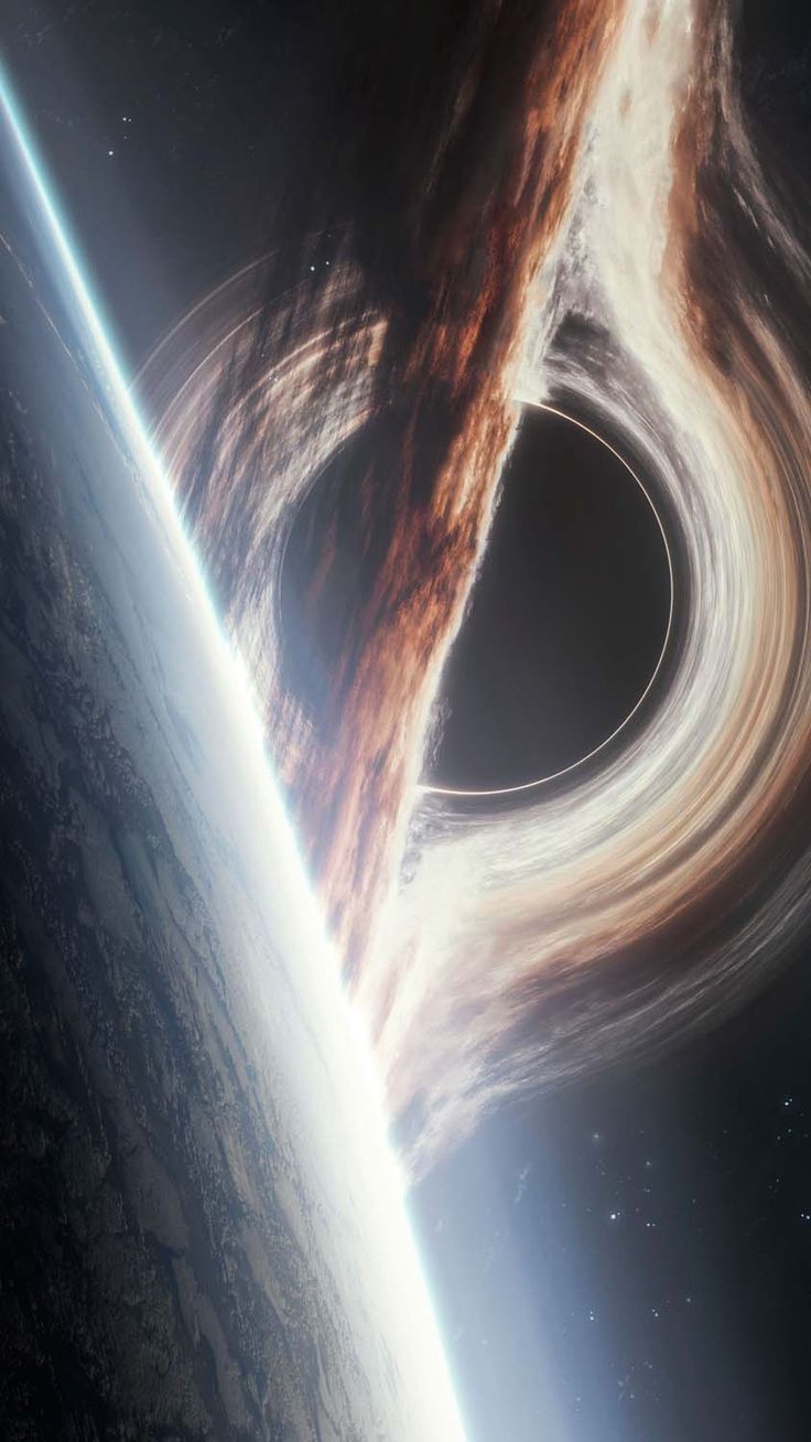 Blackhole Near Earth IPhone Wallpaper