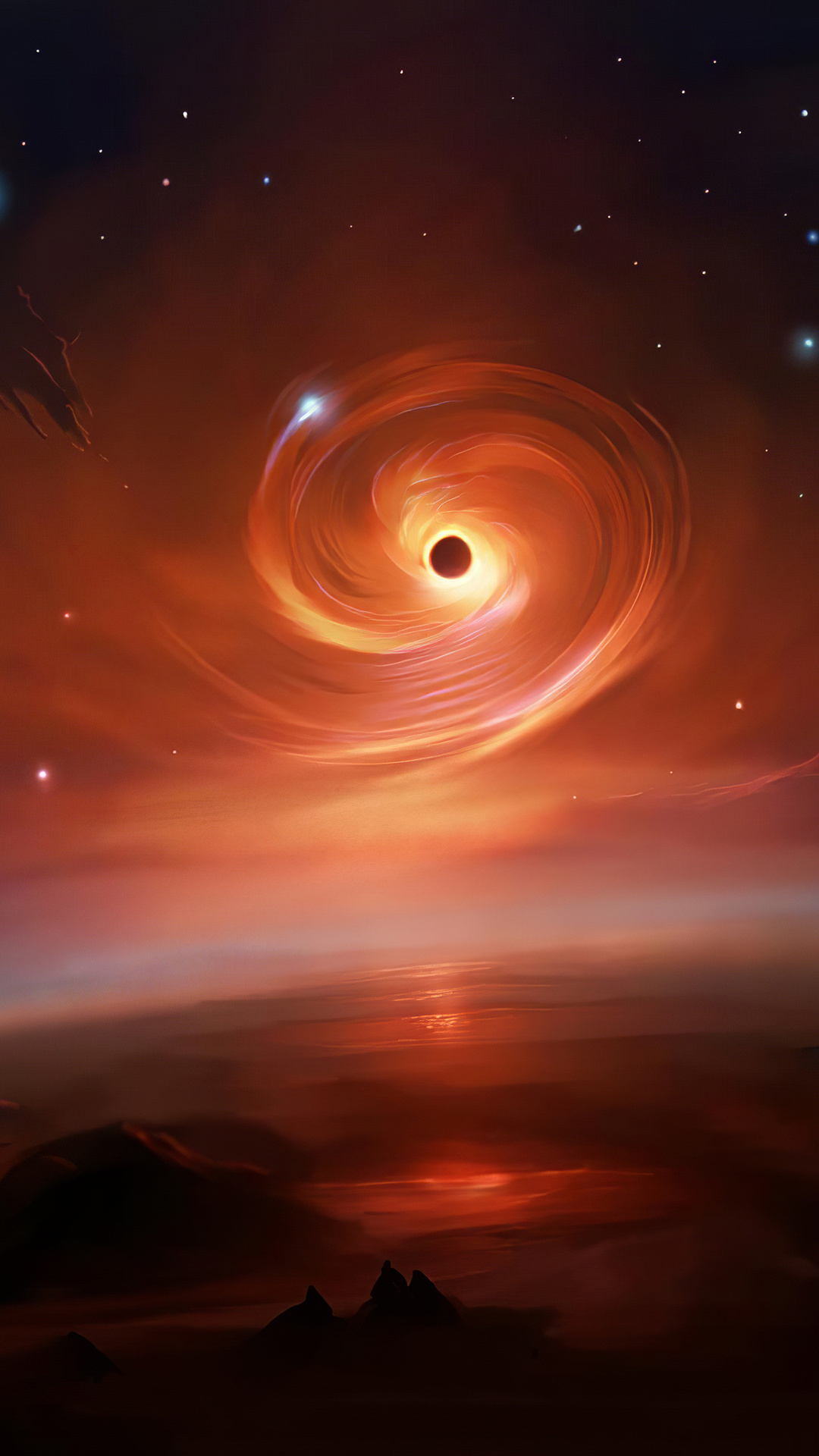 Black Hole Art 4k iPhone 7, 6s