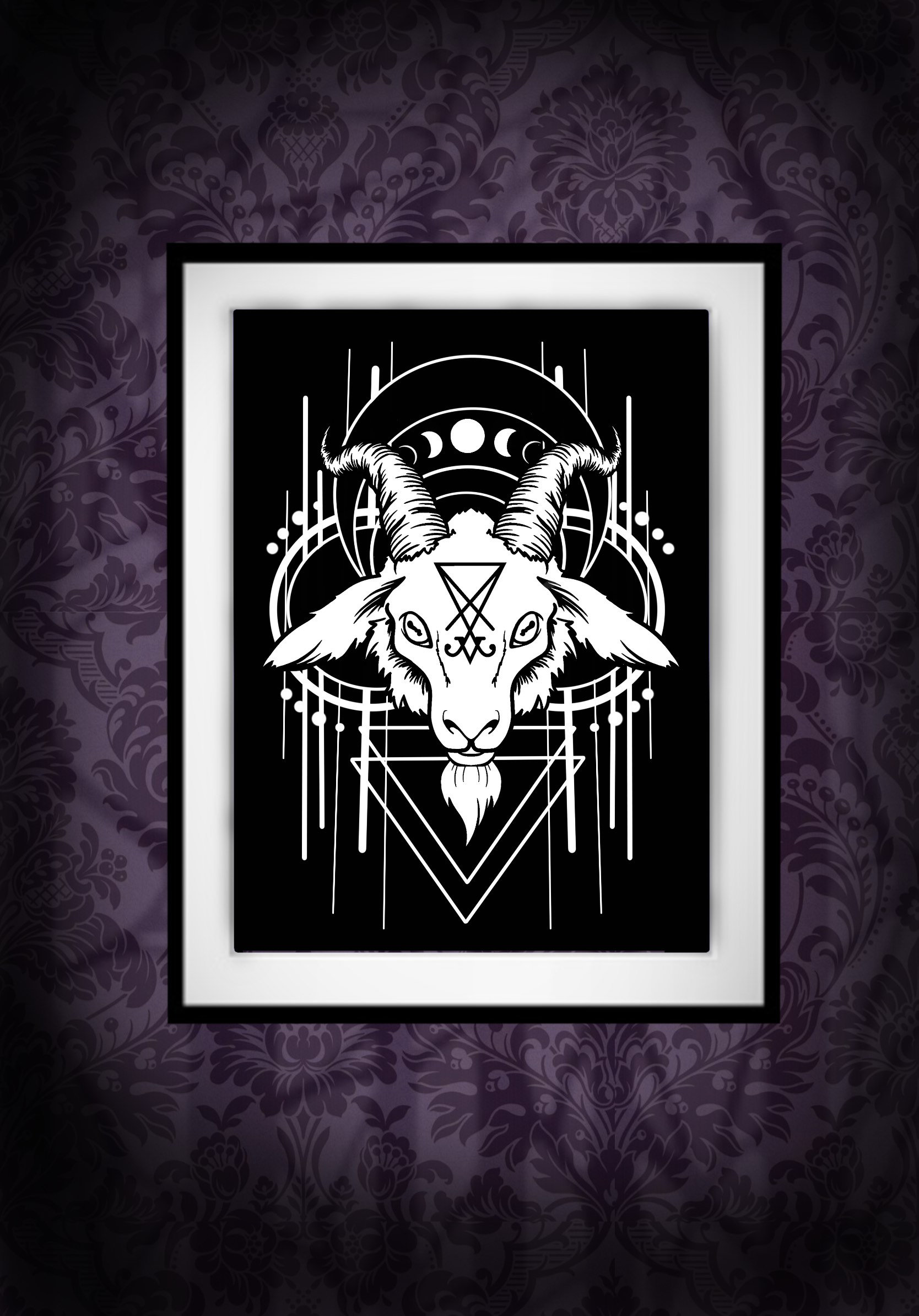 Baphomet Gothic Print Art A4 / A5