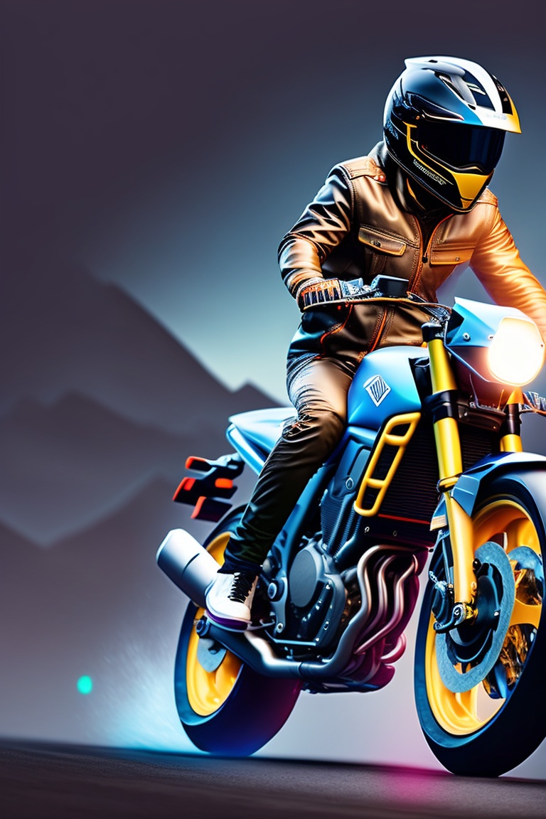 Boy riding a bike with black