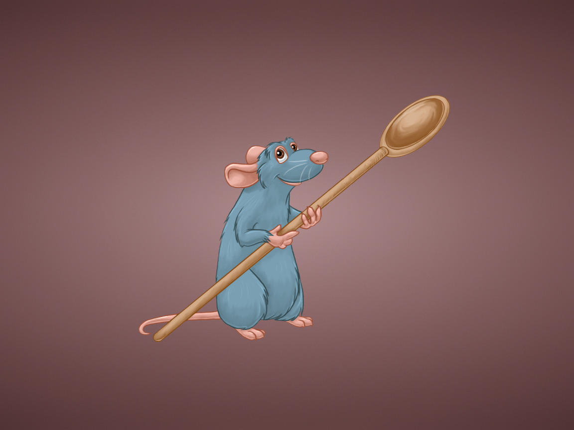 Download wallpaper spoon, Ratatouille