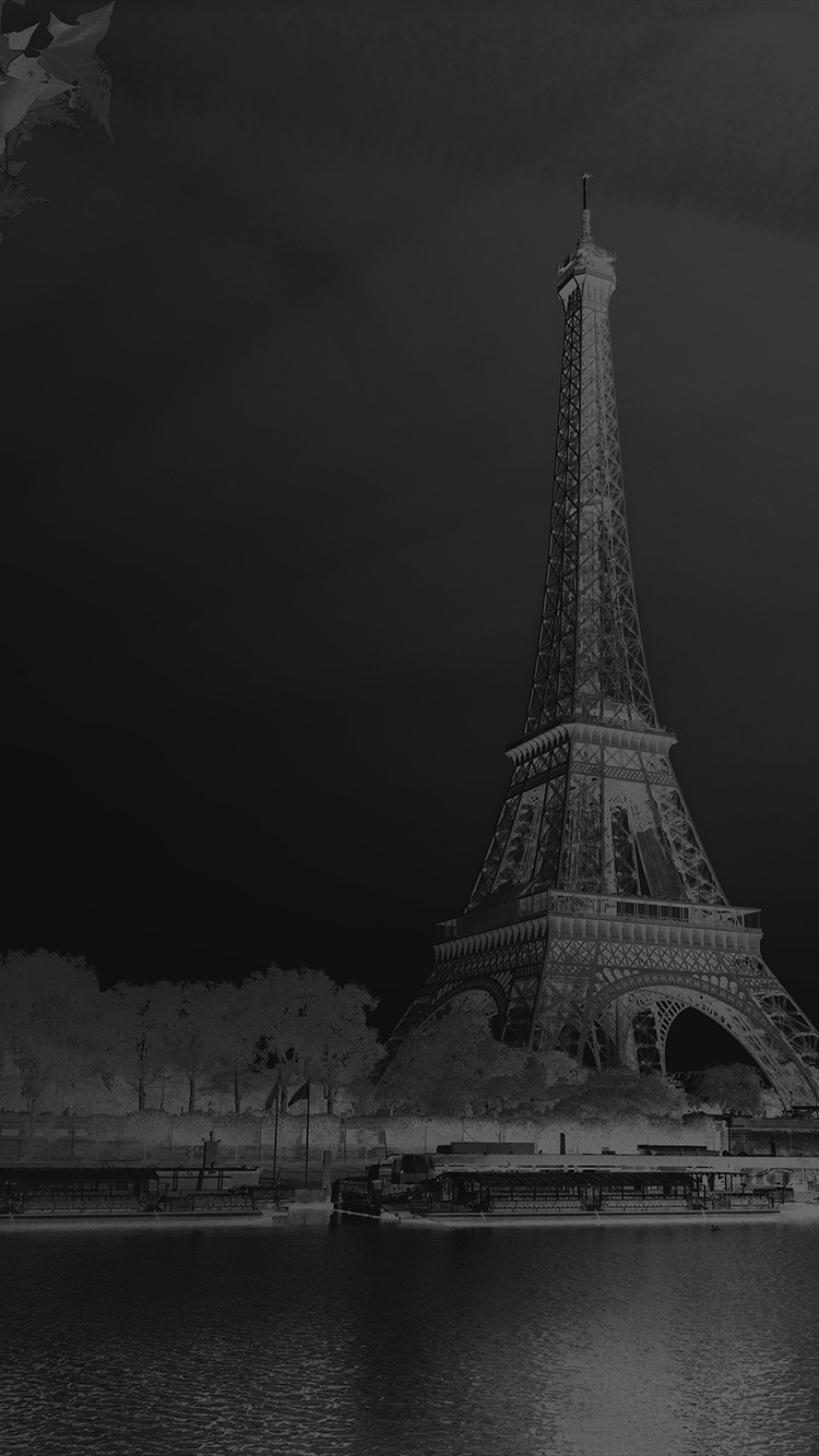 Sky Dark Bw Black Eiffel Tower