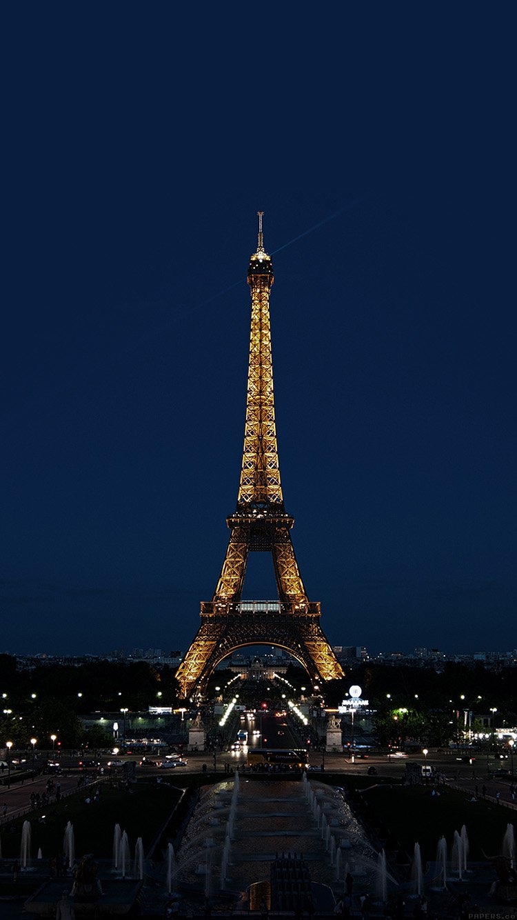 Paris Night France City Eiffel Tower