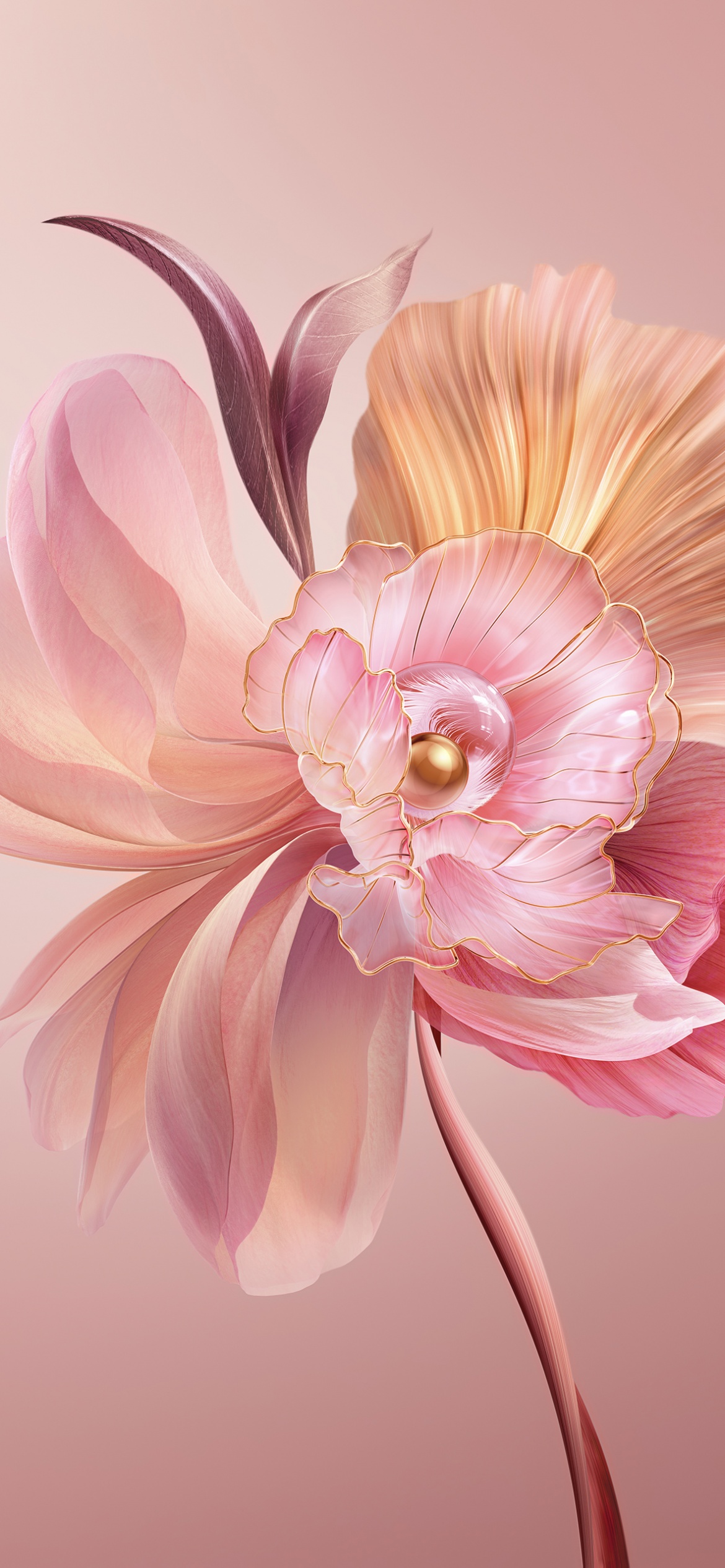 Abstract flower Wallpaper 4K, Pastel