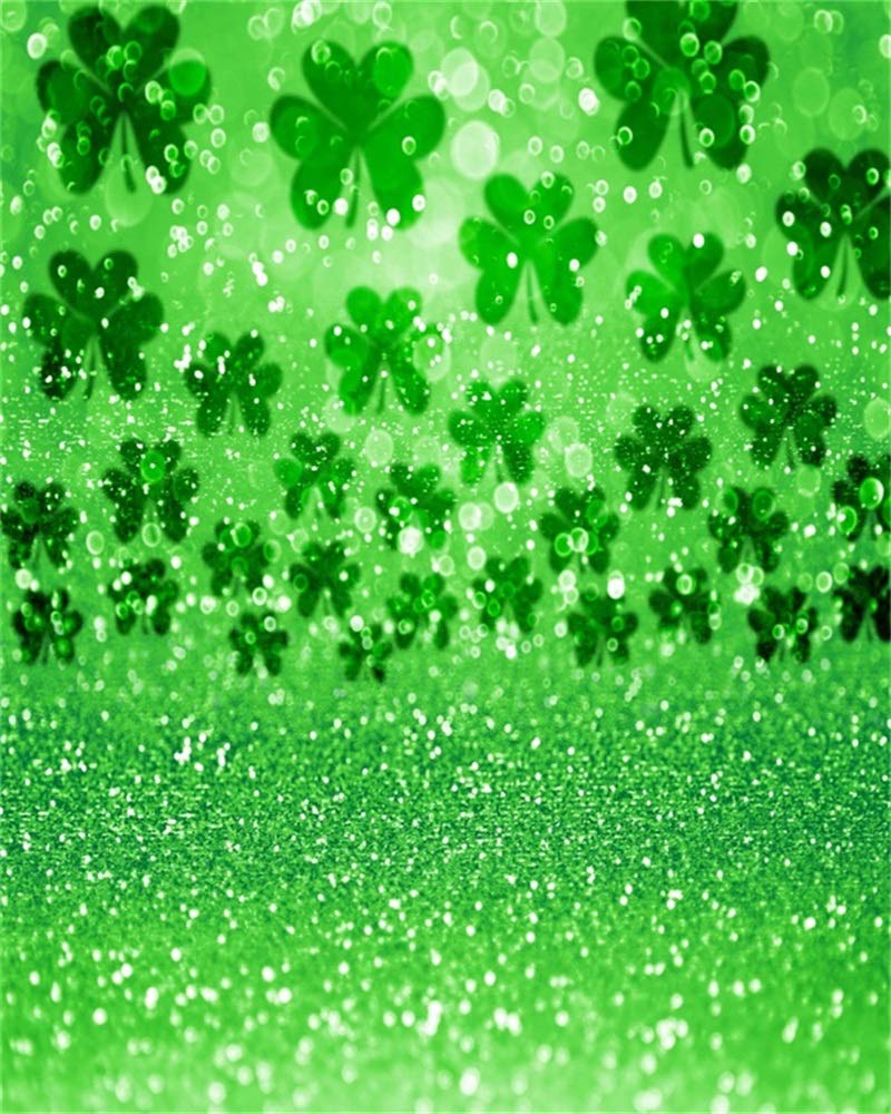Irish Shamrock Backdrops Bokeh Glitter