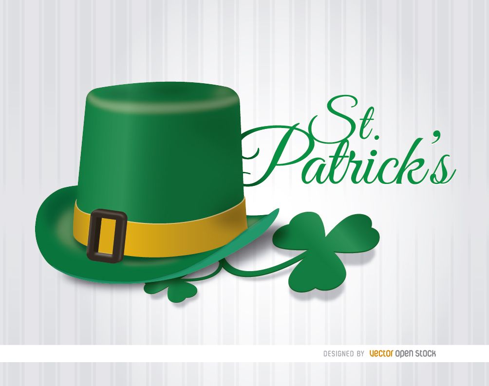 Hat Shamrock Wallpaper Vector