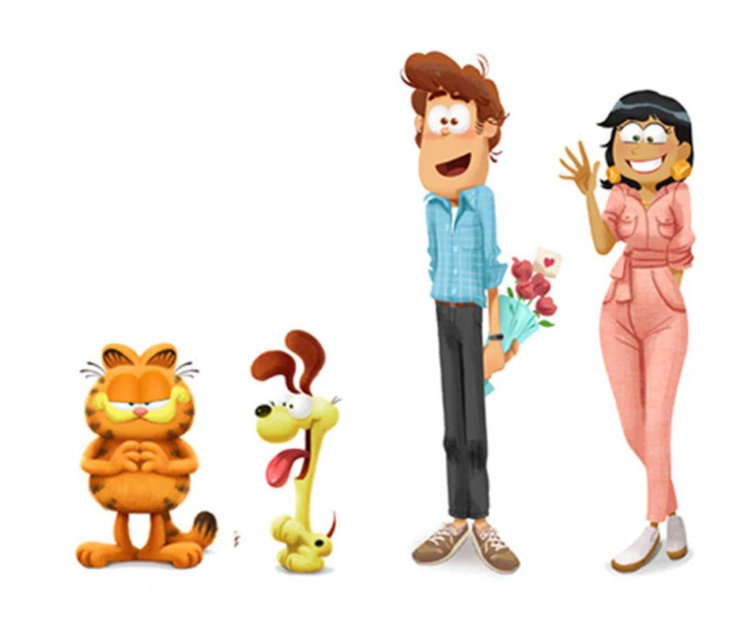 concept art for the new Garfield movie