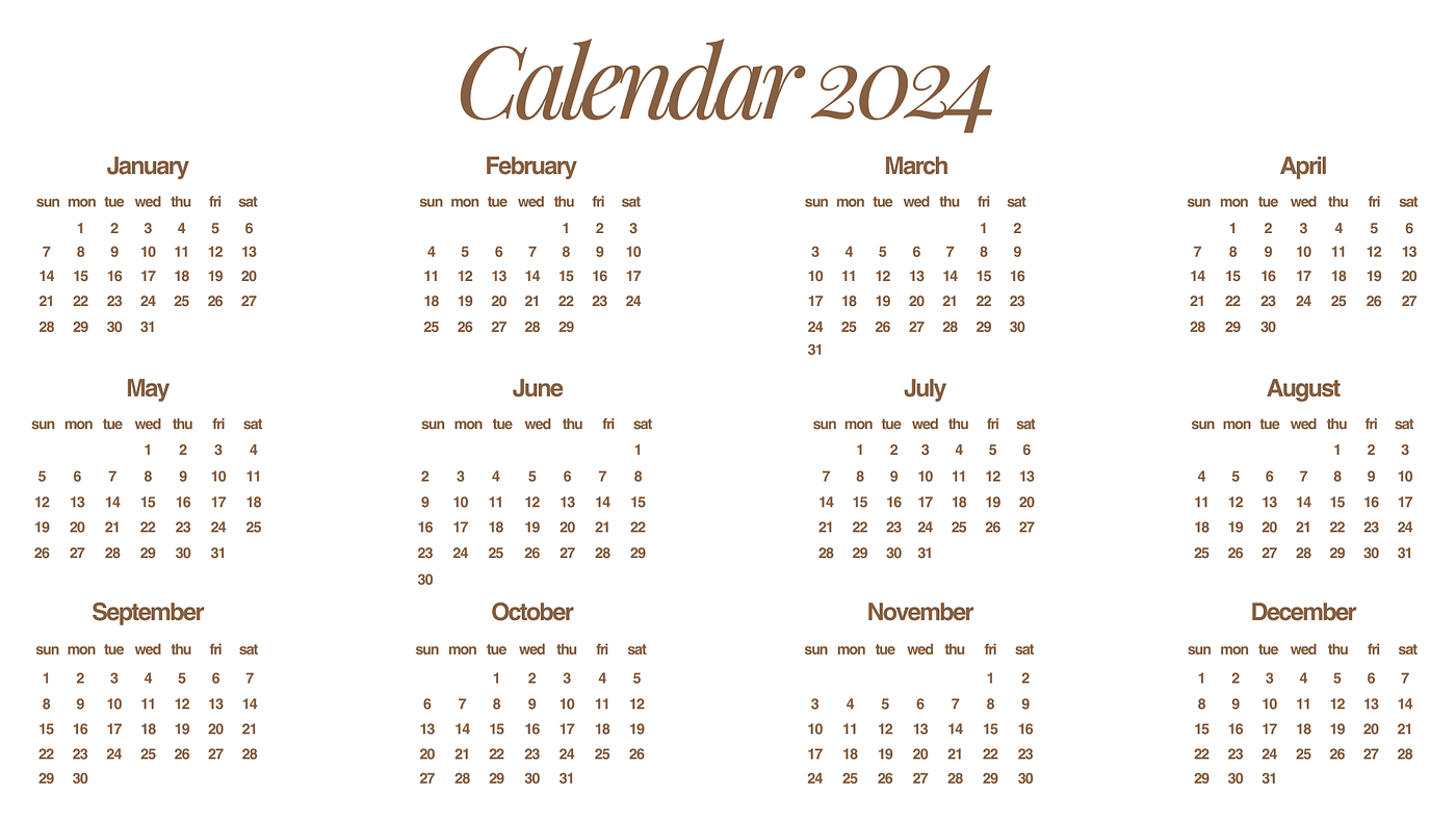 Calendar 2024 Wallpaper in HD Download