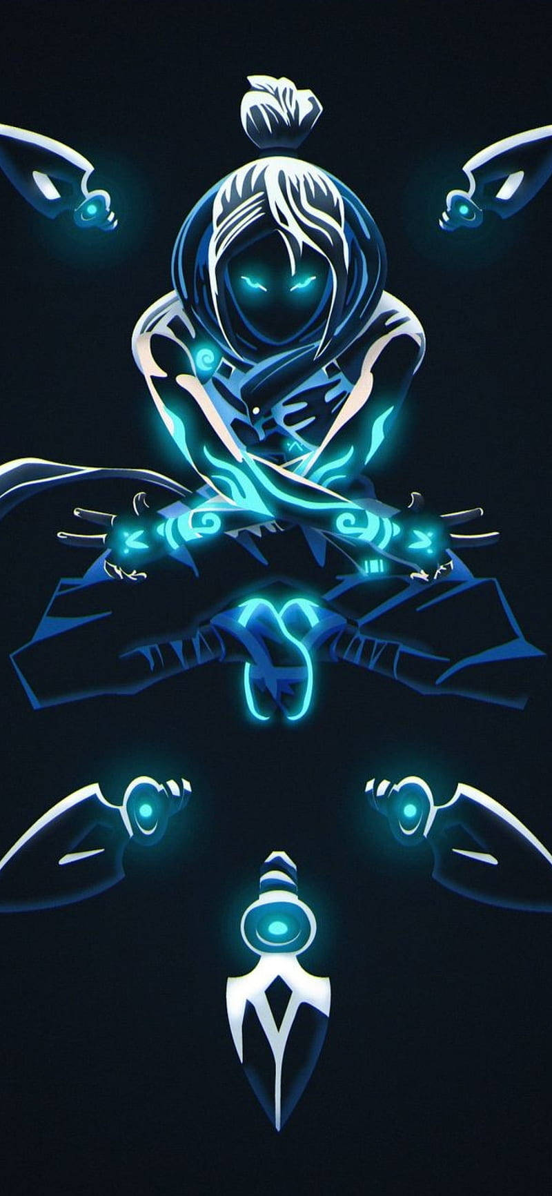 cool neon blue Wallpaper