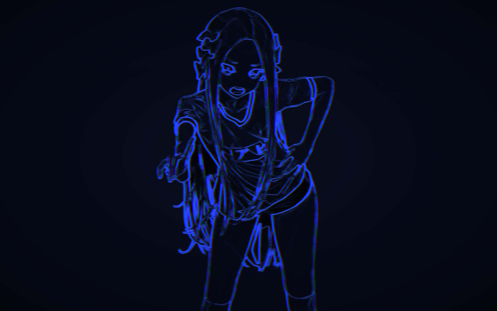 Download Blue Anime Background Neon