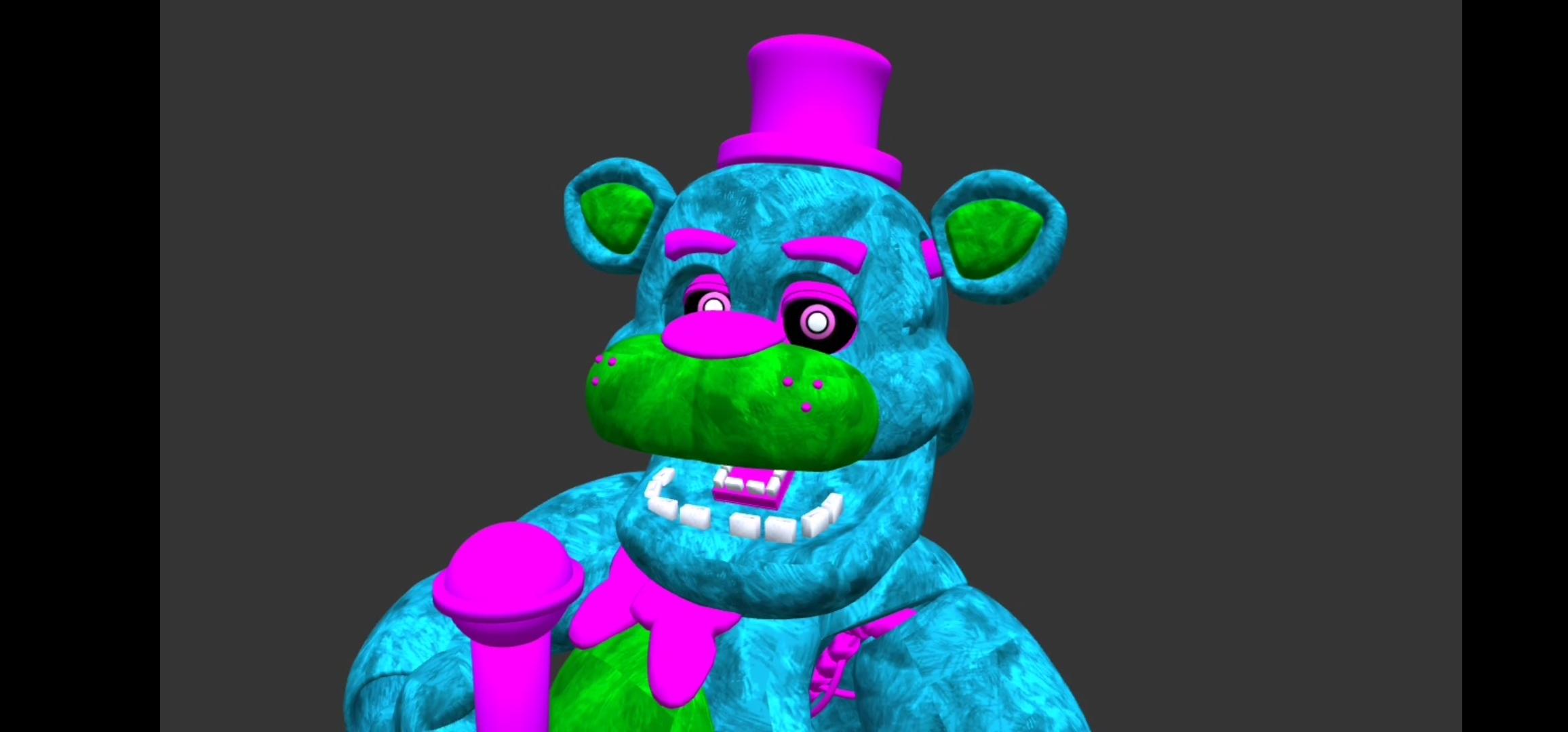 A blacklight freddy render I made