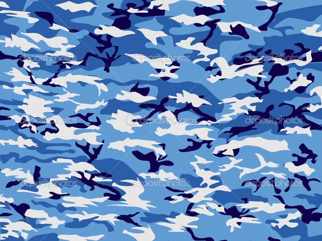 Blue Camo Wallpaper