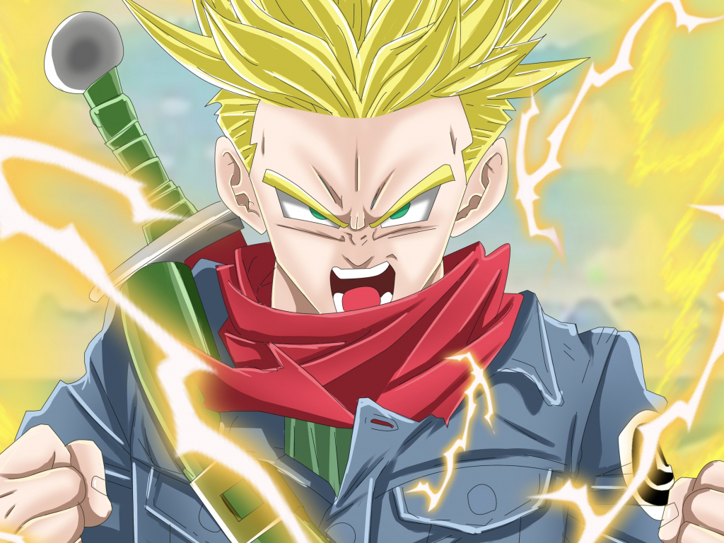 Wallpaper trunks, dragon ball, art