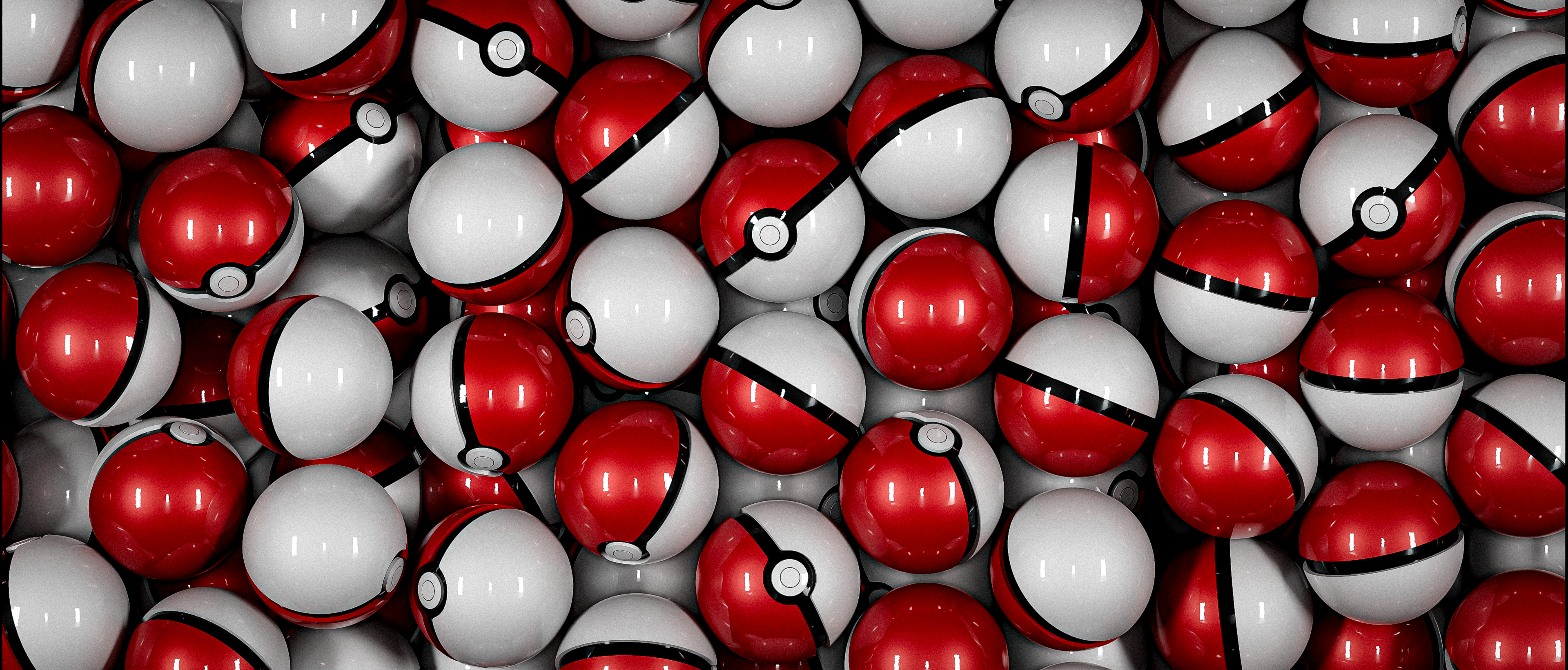Poke Balls 21:9 wallpaper