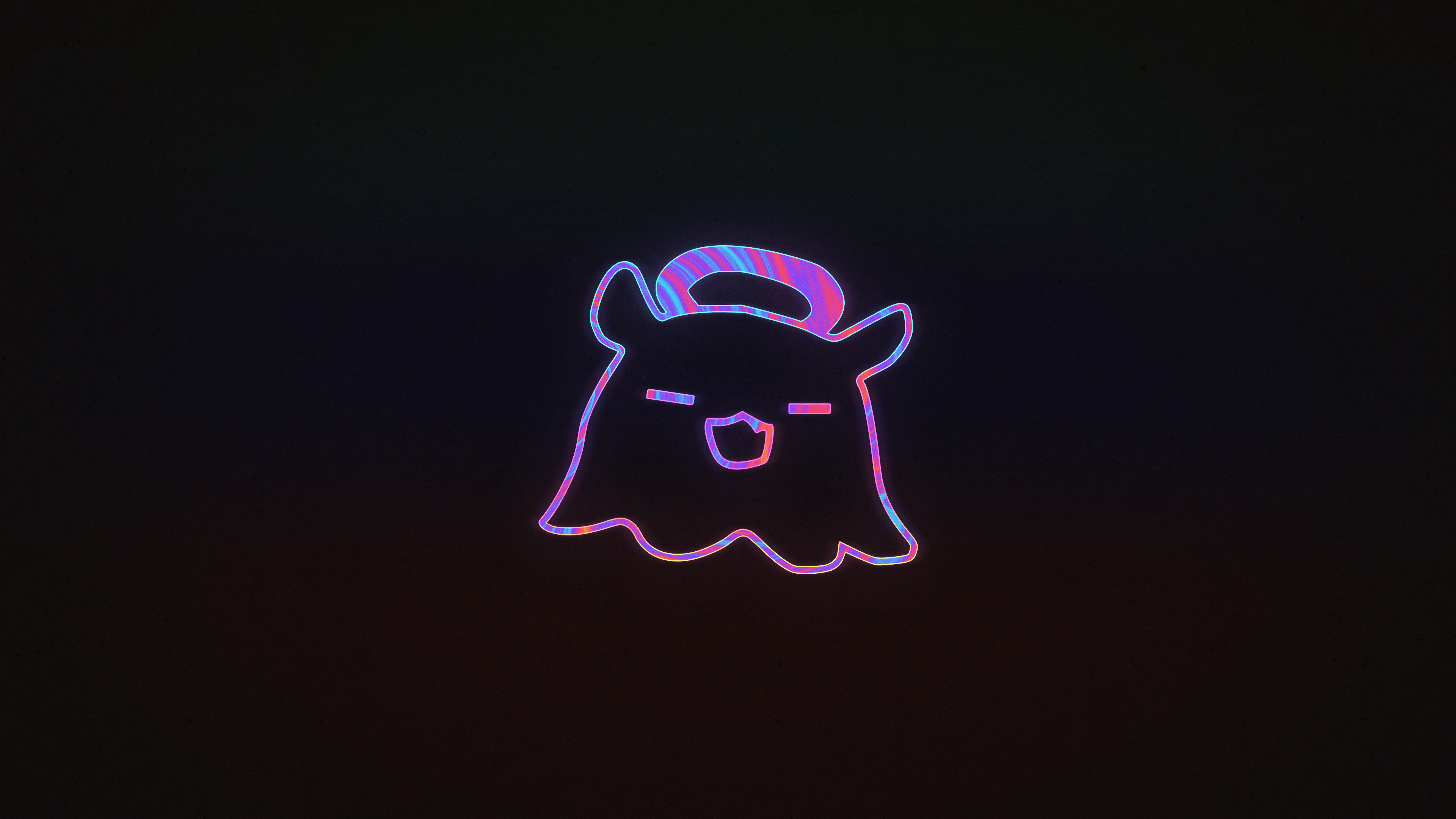 Ink Neon Takodachi Wallpaper