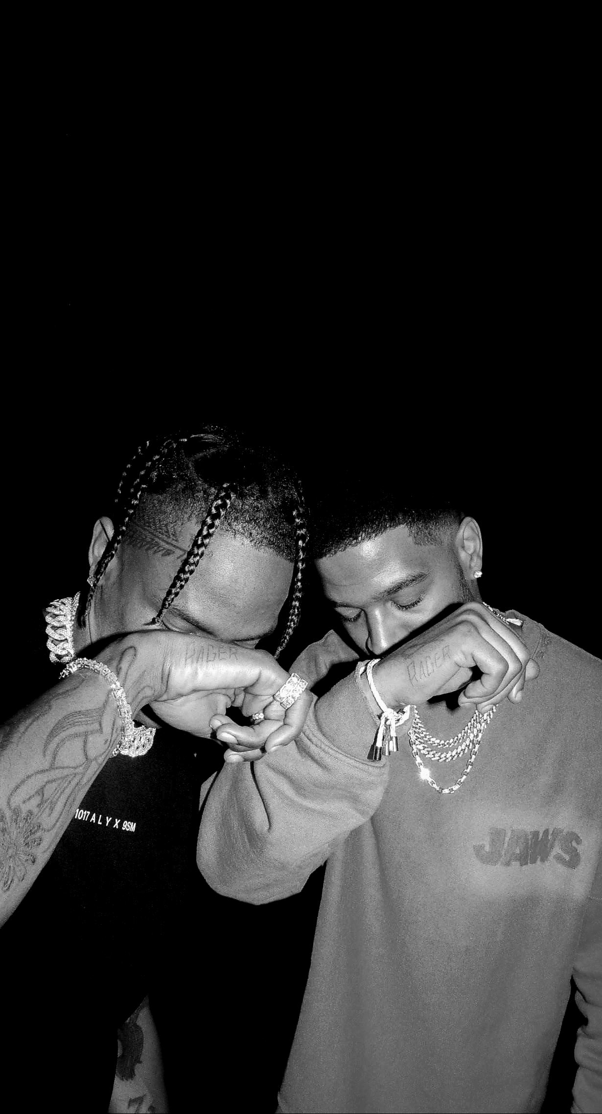 Amoled wallpaper travis scott kid cudi