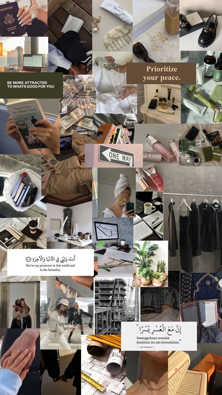 Vision board wallpaper, Muslimah aesthetic