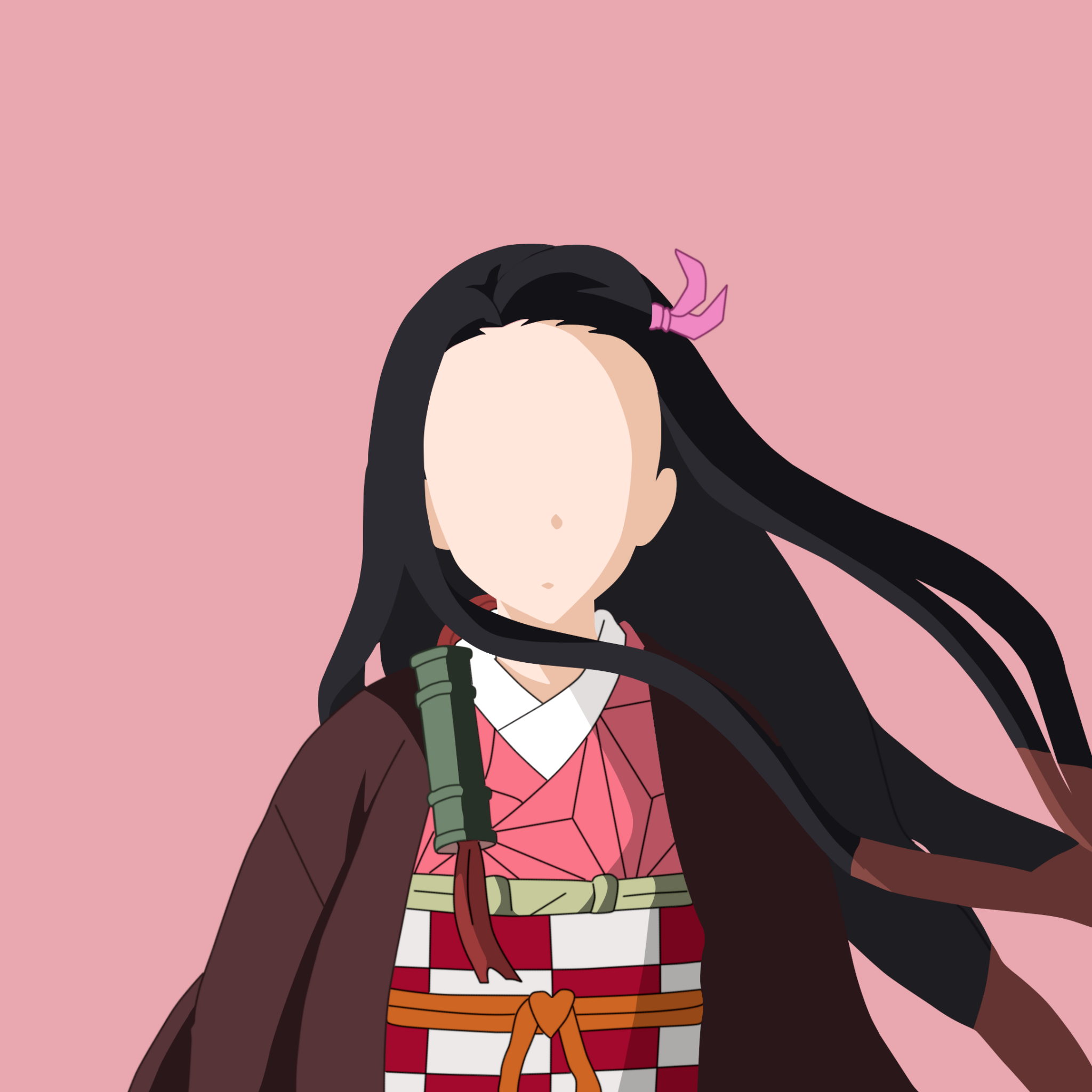 Nezuko Kamado Wallpaper 4K, Minimalist